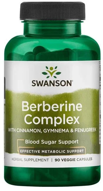 Swanson Berberine Complex with Cinnamon, Gymnema & Fenugreek - 90 vcaps