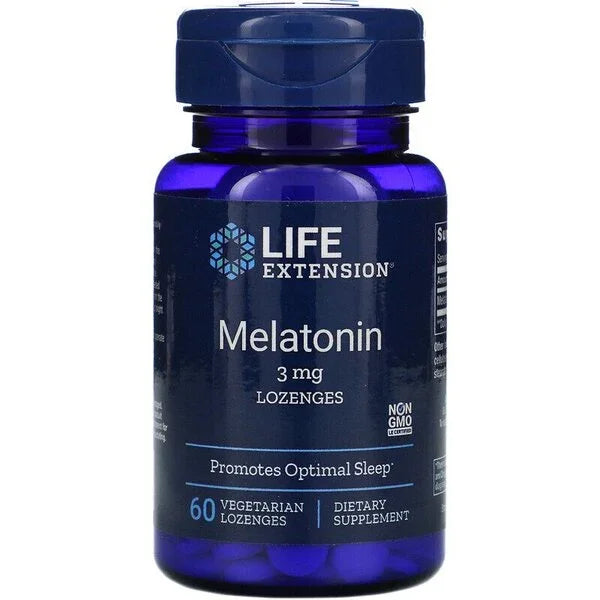 Life Extension Melatonin, 3mg - 60 vegetarian lozenges