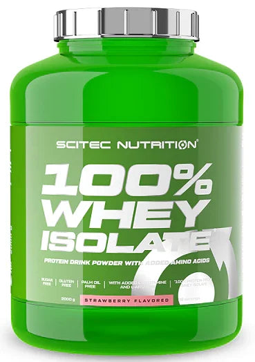 SciTec 100% Whey Isolate, Strawberry - 2000 grams