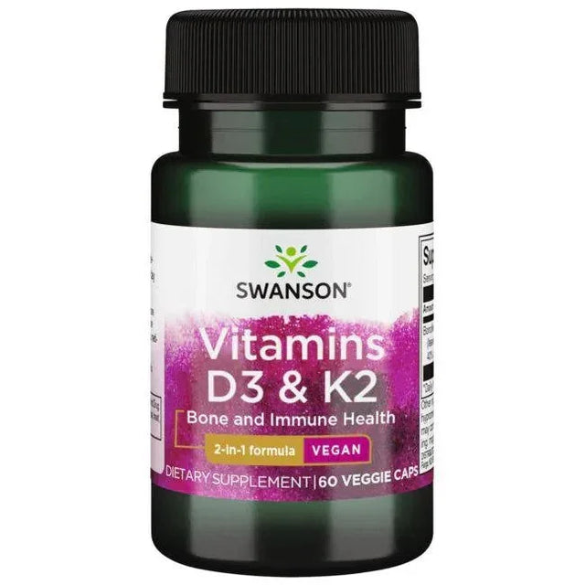 Swanson Vitamins D3 & K2 - 60 vcaps