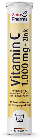 Zein Pharma Vitamin C + Zinc, Orange - 20 effervescent tabs
