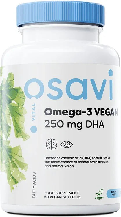 Osavi Omega-3 Vegan, 250mg DHA - 60 vegan softgels