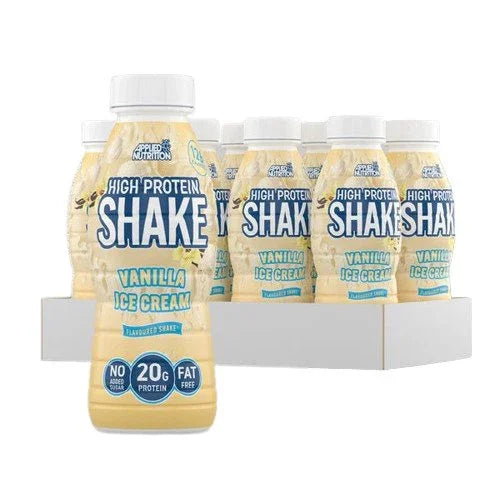 Applied Nutrition High Protein Shake, Vanilla Ice Cream - 8 x 330 ml.