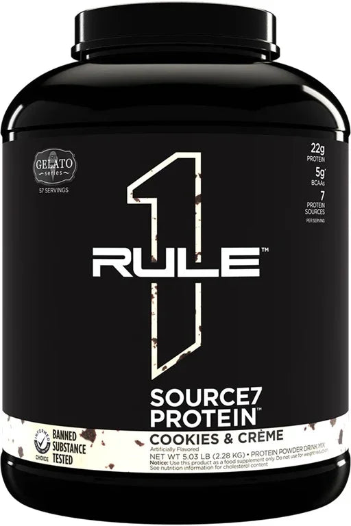 Rule One Source7 Protein, Cookies & Creme Gelato - 2280 grams