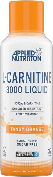 Applied Nutrition L-Carnitine Liquid 3000, Tangy Orange - 480 ml.