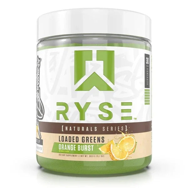 RYSE Loaded Greens - Natural Series, Orange Burst - 303 grams