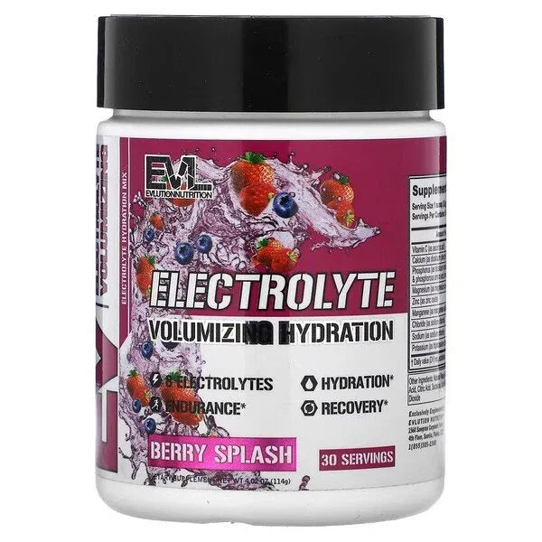 EVLution Nutrition Electrolyte, Berry Splash - 114 grams