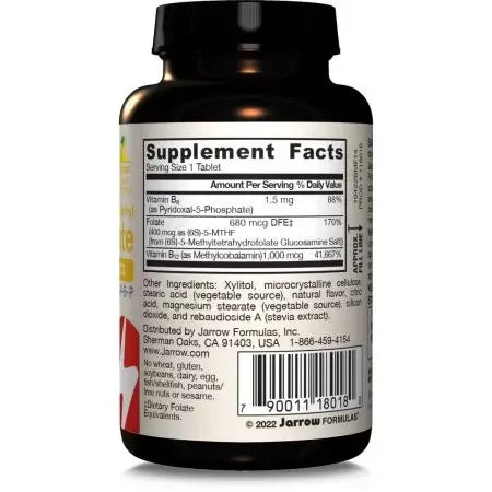 Jarrow Formulas Methyl Folate 1,000mcg 100 Veggie Capsules