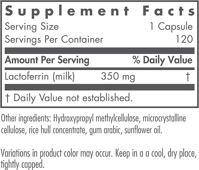 LaktoFerrin, 120 capsules - Nutricology / Allergy Research Group - welzo