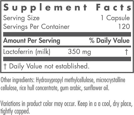 LaktoFerrin, 120 capsules - Nutricology / Allergy Research Group - welzo