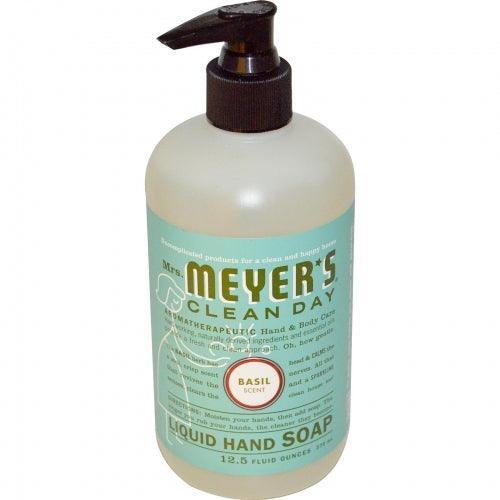 Liquid Hand Soap, Basil Scent, 12.5 fl oz (370 ml) - Mrs. Meyers Clean Day - welzo