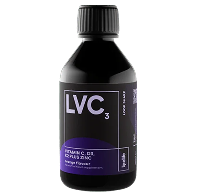 LVC3 Liposomal Vitamin C, D3, K2 + Zinc (250ml) - lipolife - welzo