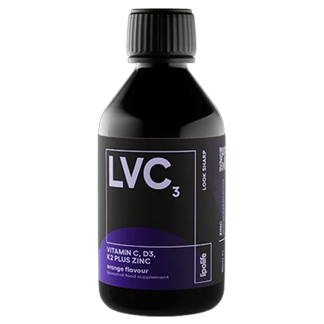 LVC3 Liposomal Vitamin C, D3, K2 + Zinc (250ml) - lipolife - welzo
