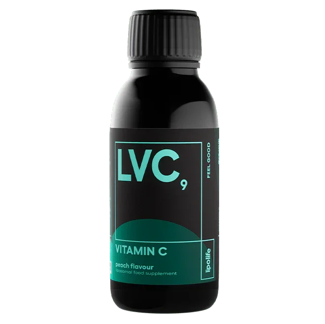 LVC9 Liposomal Vitamin C (1000mg) Peach Flavour - 150ml - Lipolife - welzo