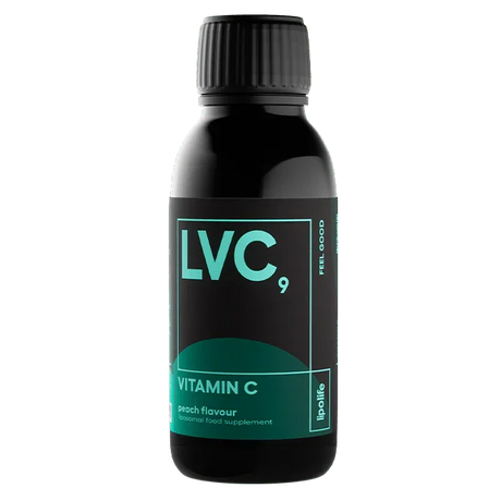 LVC9 Liposomal Vitamin C (1000mg) Peach Flavour - 150ml - Lipolife - welzo
