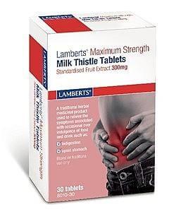 Maximum Strength Milk Thistle 300mg Tablets, 30 tabs - Lamberts - welzo
