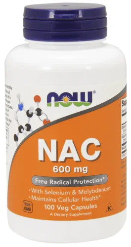 NAC (N-Acetyl Cysteine) 600 mg 100 Veggie Caps - Now Foods - welzo
