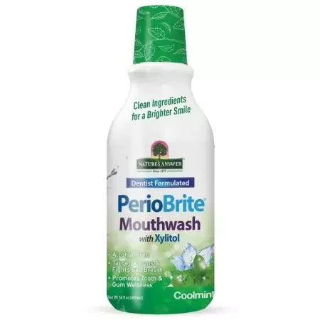 Nature's Answer PerioBrite Mouthwash Cool Mint 16 Oz (480ml)