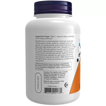 Now Foods Glutathione 500 mg Veg Capsules