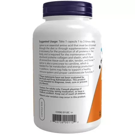 Now Foods LLysine 500mg Veg Capsules