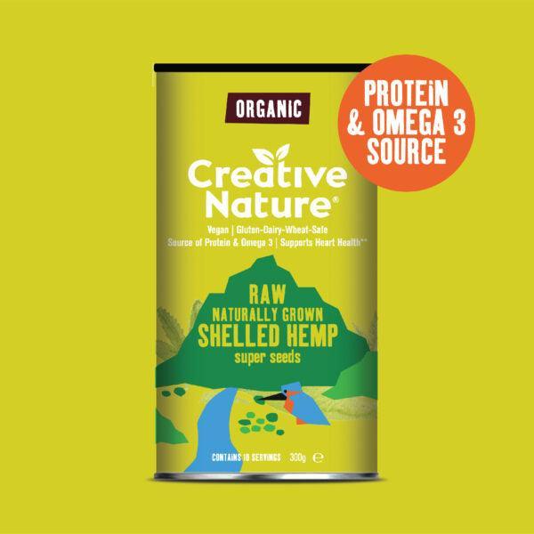 Organic Shelled Hemp Seeds 300g - Creative Nature - welzo