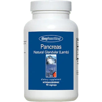 Pancreas Natural Glandular Lamb - 425mg 90 vcaps - Nutricology / Allergy Research Group - welzo
