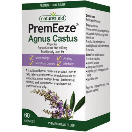 PremEeze® 400mg (Agnus Castus) 60 Caps - Nature's Aid - welzo