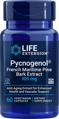Pycnogenol® French Maritime Pine Bark Extract - 100 mg - 60 vegetarian capsules - Life Extension - welzo