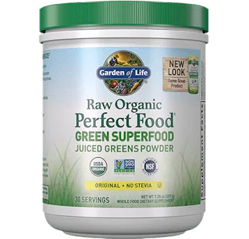 Raw Organic Perfect Food, Green Superfood Powder (Original - no stevia) 209g - Garden of Life - welzo