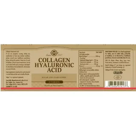 Solgar Collagen Hyaluronic Acid Complex Tablets Pack of 30