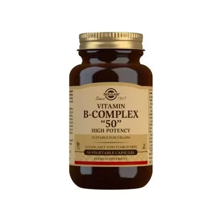 Solgar Vitamin BComplex 50 High Potency Vegetable Capsules Pack of 50