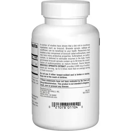 Source Naturals Broccoli Sprouts Extract 60 Tablets
