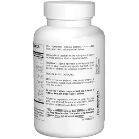 Source Naturals Essential Daily Enzymes 500mg Vegetarian Capsules
