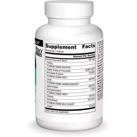 Source Naturals Essential Daily Enzymes 500mg Vegetarian Capsules