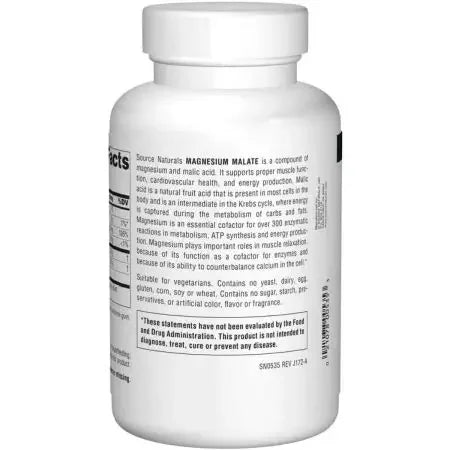 Source Naturals Magnesium Malate 1250mg Tablets
