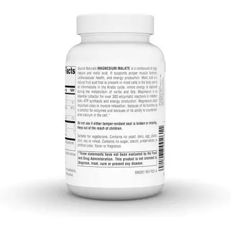 Source Naturals Magnesium Malate 1250mg Tablets