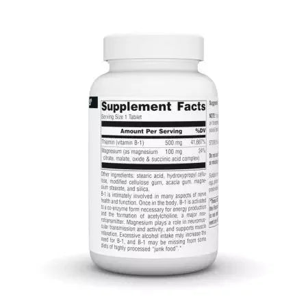 Source Naturals Vitamin B1 500mg 100 Tablets