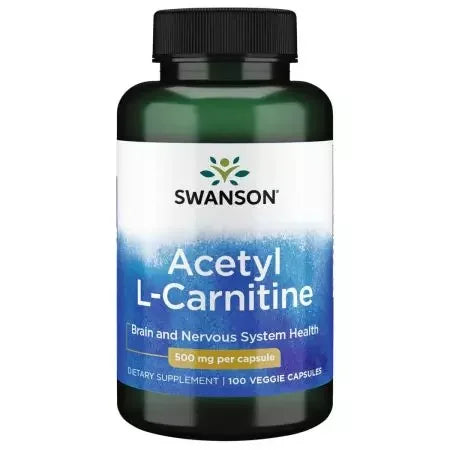 Swanson Acetyl LCarnitine 500mg Veg Capsules