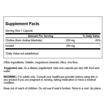 Swanson Choline & Inositol 250 Capsules