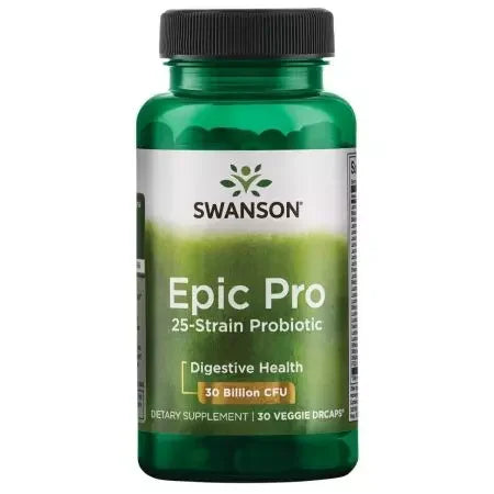 Swanson Epic Pro 25Strain Probiotic 30 Billion CFU Vegetarian DrCapsules
