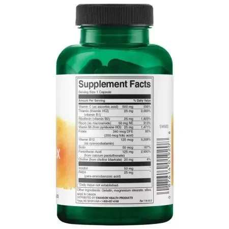 Swanson Super Stress BComplex with Vitamin C Capsules