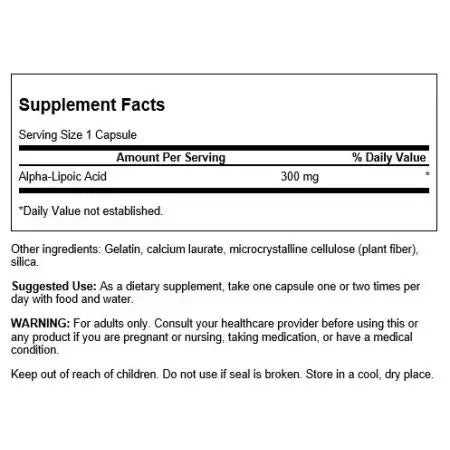 Swanson Ultra Alpha Lipoic Acid 300mg Capsules