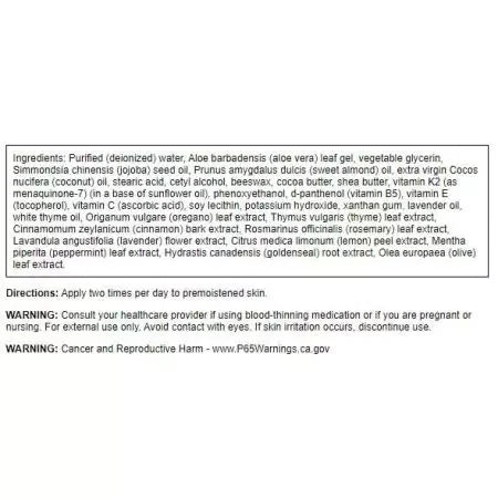 Swanson Vitamin K Cream with Menaquinone7 2 fl oz Cream