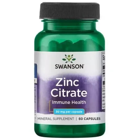 Swanson Zinc Citrate 30 mg 60 Capsules