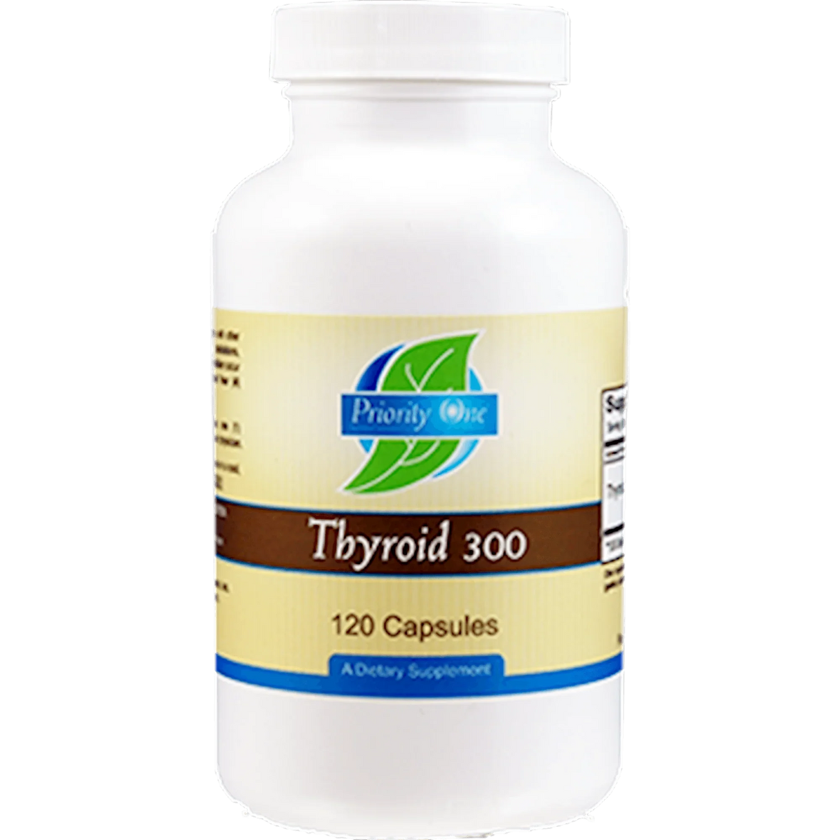 Thyroid 300mg, 120 capsules - Priority One Vitamins - welzo