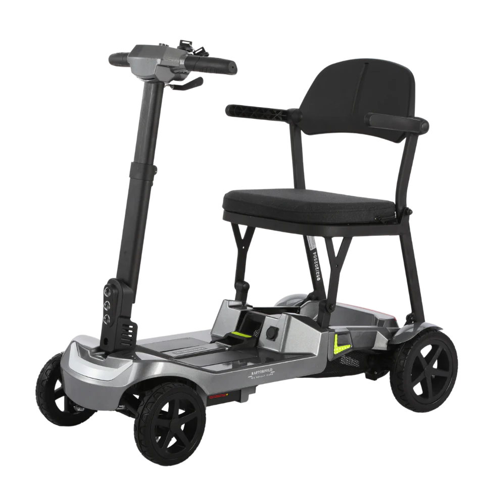 Welzo RaptorFold — Lightweight 16kg Foldable Mobility Scooter (Dark Grey)