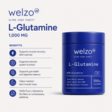 Ultra Purity L-Glutamine amino acid capsules for gut and recovery – view 4