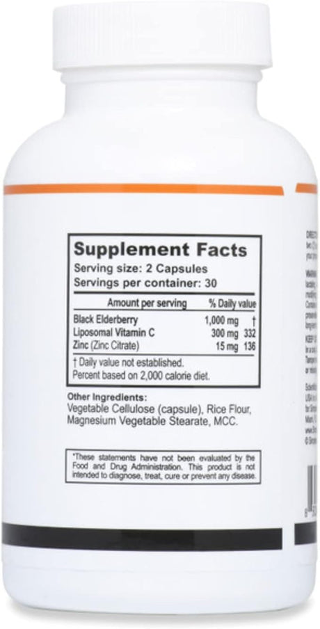 Simplesa Black Elderberry + Immuno-Boost Antioxidant Formula, 60 Veggie Caps