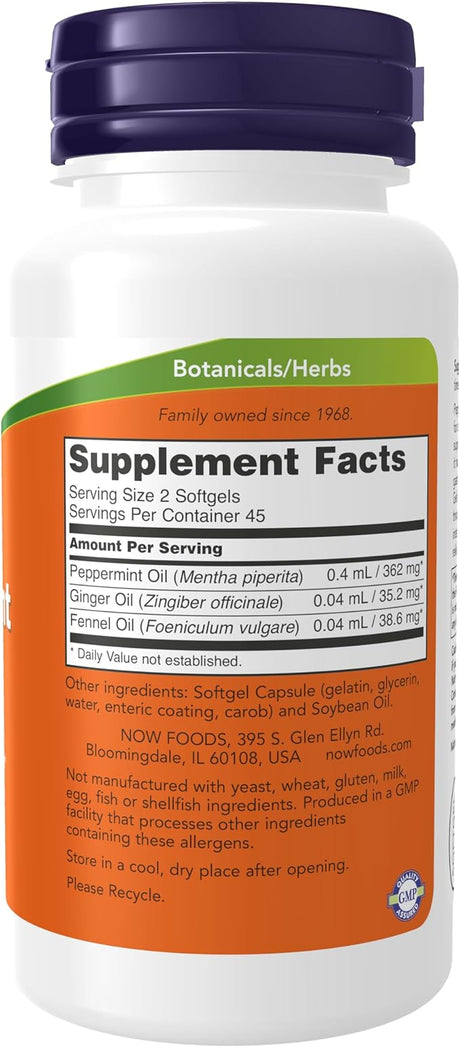 NOW Foods Peppermint Gels - 90 softgels