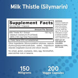 Jarrow Formulas Milk Thistle 150mg, 200 Capsules